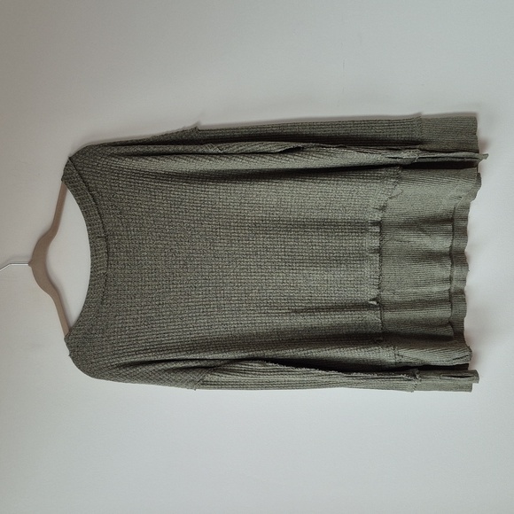 Free People Sage Green Ribbed Tunic - Picture 3 of 8